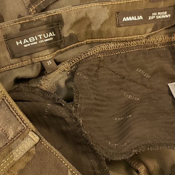 Habitual Amalia Hi Rise Zipper Ankle Skinny Jeans-Camo-25 - Picture 3 of 9